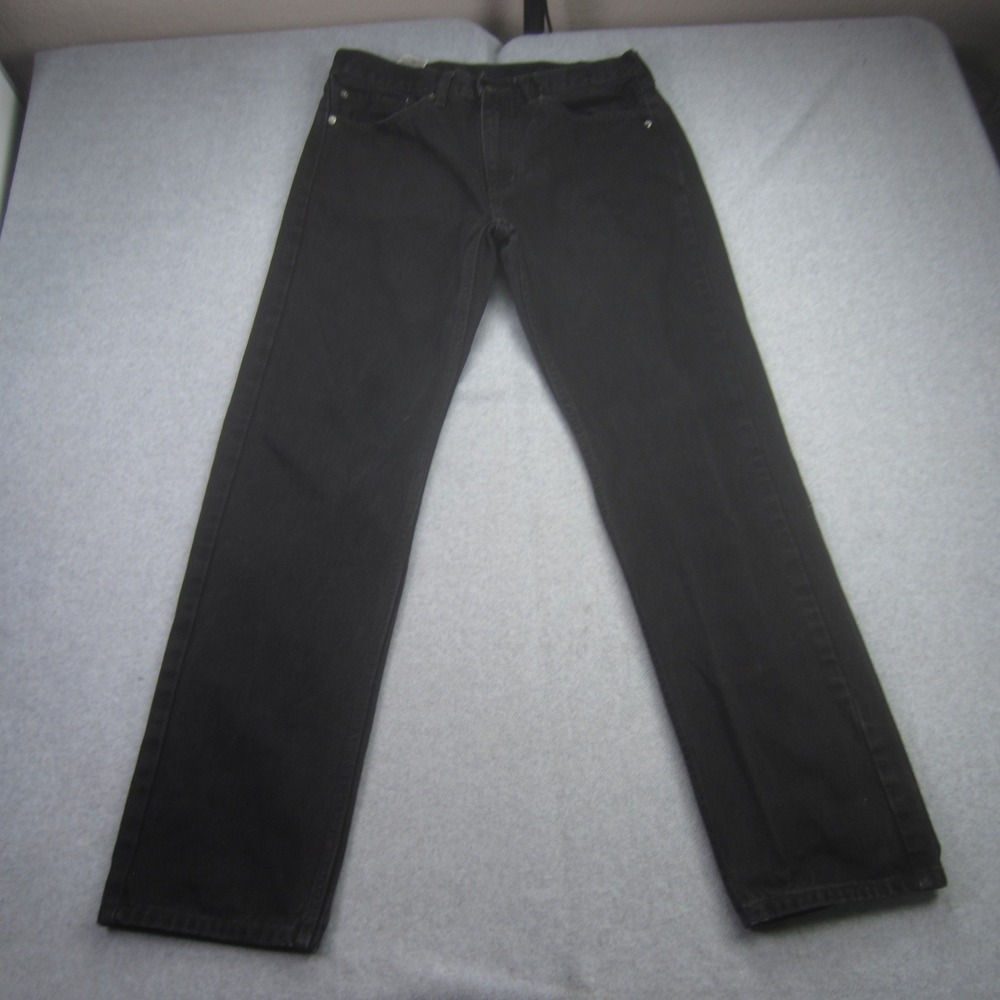 Levis 505 Jeans Mens 34x32 (Actual 32x31)‎ Black Straight Leg Cotton Denim Pants